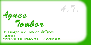 agnes tombor business card